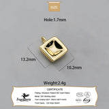 TrustDavis 925 Sterling Silver Geometric Square Pendant DIY Necklace