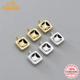 TrustDavis 925 Sterling Silver Geometric Square Pendant DIY Necklace