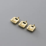 TrustDavis 925 Sterling Silver Geometric Square Pendant DIY Necklace