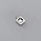 TrustDavis 925 Sterling Silver Geometric Square Pendant DIY Necklace