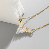 TrustDavis 925 Silver Zircon Necklace Women Charm Birthday Gift
