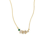 TrustDavis 925 Silver Zircon Necklace Women Charm Birthday Gift