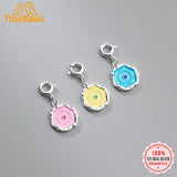 TrustDavis 925 Sterling Silver Heart Charm Pendant for DIY Necklace Bracelet
