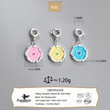 TrustDavis 925 Sterling Silver Heart Charm Pendant for DIY Necklace Bracelet