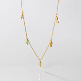 Davis 925 Silver Tassel Clavicle Necklace CZ Wedding 925 Jewelry