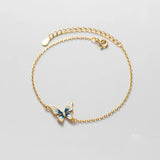 Davis 925 Sterling Silver Butterfly Chain Bracelet for Girls DS3430