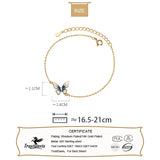 Davis 925 Sterling Silver Butterfly Chain Bracelet for Girls DS3430