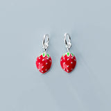 TrustDavis 925 Sterling Silver Strawberry Pendant DIY Jewelry