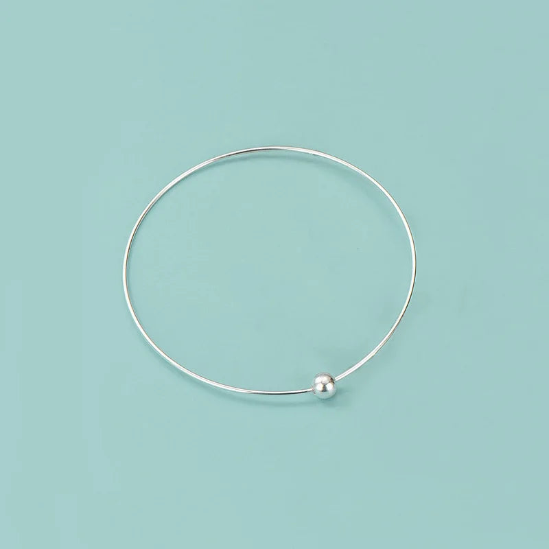 TrustDavis 925 Sterling Silver Hand Circle Bracelet DIY Accessories