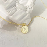 TrustDavis 925 Silver Compass Pendent Necklace for Women