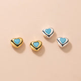 TrustDavis 925 Silver Heart Separator Beads Pendant DIY Necklace Bracelet