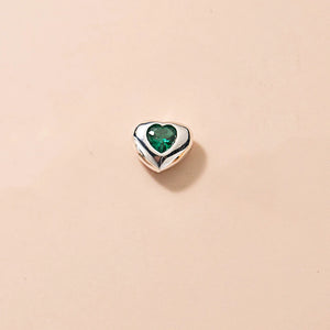 TrustDavis 925 Silver Heart Separator Beads Pendant DIY Necklace Bracelet