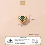 TrustDavis 925 Silver Heart Separator Beads Pendant DIY Necklace Bracelet