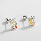 TrustDavis Zircon Heart Star Earrings for Daughter