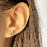 TrustDavis Zircon Heart Star Earrings for Daughter