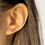 TrustDavis Zircon Heart Star Earrings for Daughter