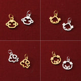 TrustDavis 925 Sterling Silver Hollow Zodiac Charm Pendant DIY Jewelry