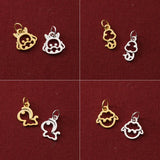 TrustDavis 925 Sterling Silver Hollow Zodiac Charm Pendant DIY Jewelry