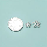 TrustDavis 925 Sterling Silver Flower Cap Bracelet Pendant DIY Lanyard