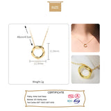 Davis 925 Sterling Silver Round Short Necklace Women Girl Birthday Gift