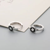 925 Sterling Silver Gothic Star Hoop Earring For Women Daughter Gift
