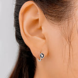 925 Sterling Silver Gothic Star Hoop Earring For Women Daughter Gift