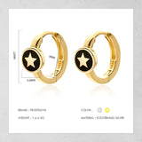 925 Sterling Silver Gothic Star Hoop Earring For Women Daughter Gift