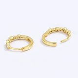 925 Sterling Silver Clear CZ Charm Hoop Earrings Fine S925 Jewelry