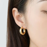 TrustDavis 925 Silver Hoop Earrings for Women, Fine Jewelry Gift
