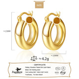 TrustDavis 925 Silver Hoop Earrings for Women, Fine Jewelry Gift