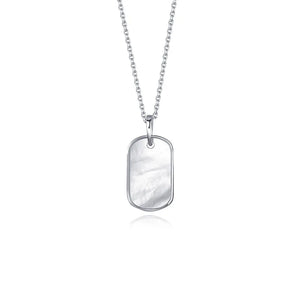 TrustDavis 925 Sterling Silver Square Conch Necklace For Women LB385