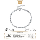 TrustDavis 925 Silver Double Layer Bracelet for Women Gift