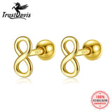 925 Silver Infinite Bead Stud Earrings Wedding Party Jewelry Gift