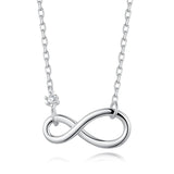 Davis 925 Sterling Silver Infinite Pendant Choker Love Necklace