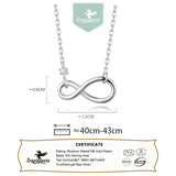 Davis 925 Sterling Silver Infinite Pendant Choker Love Necklace