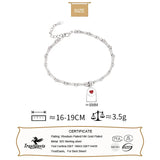 TrustDavis 925 Sterling Silver Love Bracelet Heart-shaped Hand Jewelry