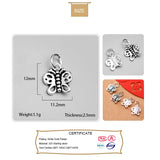 TrustDavis 925 Silver Butterfly Pendant DIY Necklace Bracelet Jewelry HY578