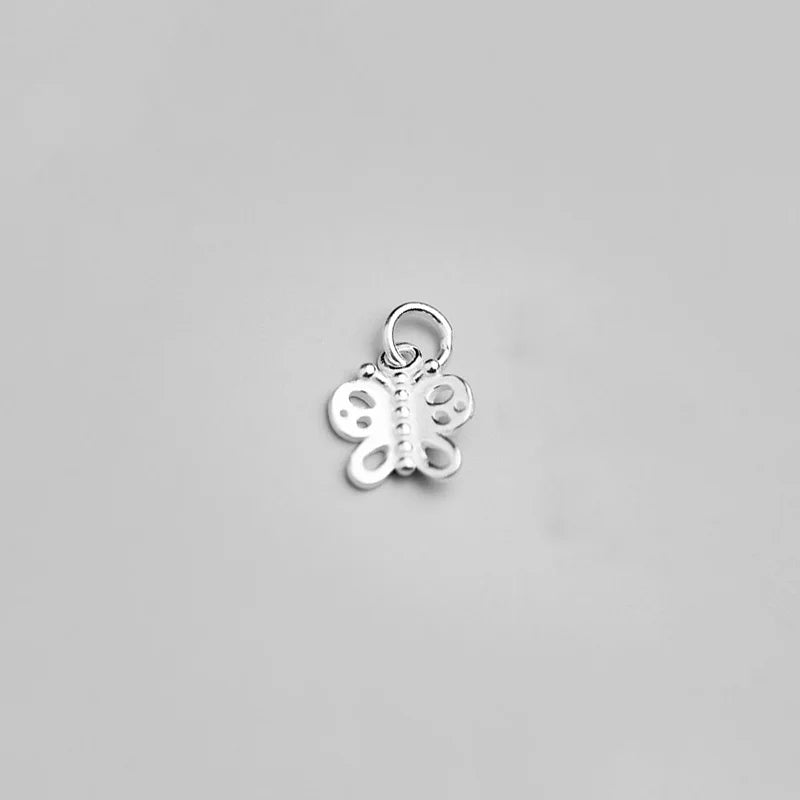 TrustDavis 925 Silver Butterfly Pendant DIY Necklace Bracelet Jewelry HY578