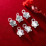 TrustDavis 925 Silver Butterfly Pendant DIY Necklace Bracelet Jewelry HY578