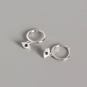 925 Sterling Silver Evil Eyes Stud Earrings