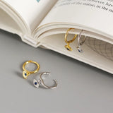 925 Sterling Silver Evil Eyes Stud Earrings