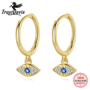 925 Sterling Silver Evil Eyes Stud Earrings