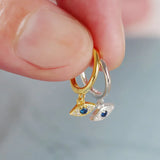 925 Sterling Silver Evil Eyes Stud Earrings