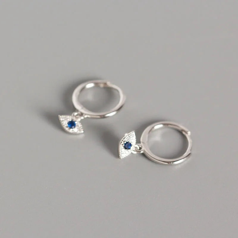 925 Sterling Silver Evil Eyes Stud Earrings