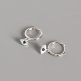925 Sterling Silver Evil Eyes Stud Earrings
