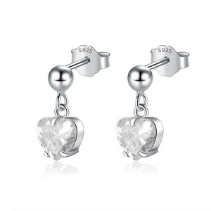 925 Silver Kids Earring Sweet Zircon Stud Earrings