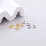 TrustDavis 925 Silver Kids Earrings Mini Hoop Earring For Daughter