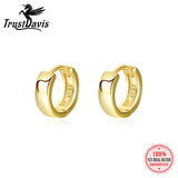 TrustDavis 925 Silver Kids Earrings Mini Hoop Earring For Daughter