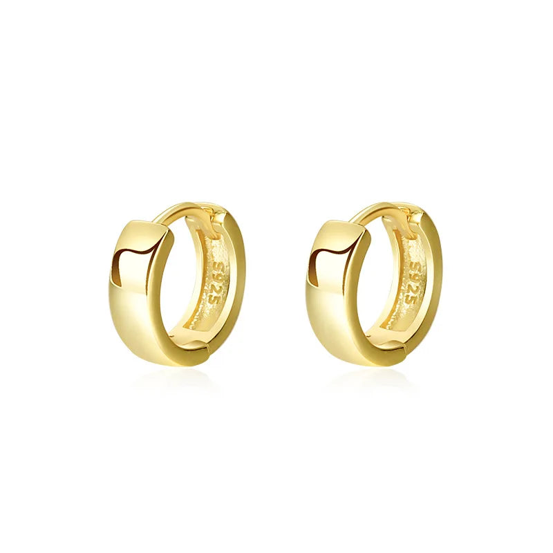 TrustDavis 925 Silver Kids Earrings Mini Hoop Earring For Daughter