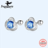 925 Silver Triangle CZ Stud Earrings for Girls DF2011